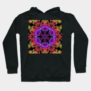 Dot Mandala Flower Purple Orange and Yellow Hoodie